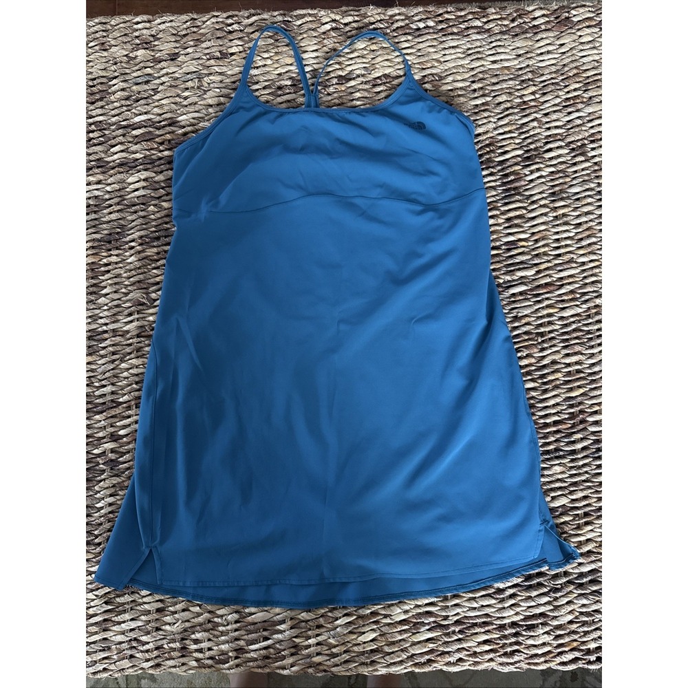 The North Face West Arque Hike Dress Blue XL Built-In Shorts Strappy Sleeves
